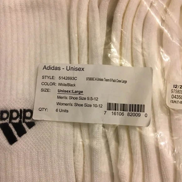 NEW ADIDAS FOOTBALL CREW SOCK
2 PAIR COMBO - Picture 2 of 4